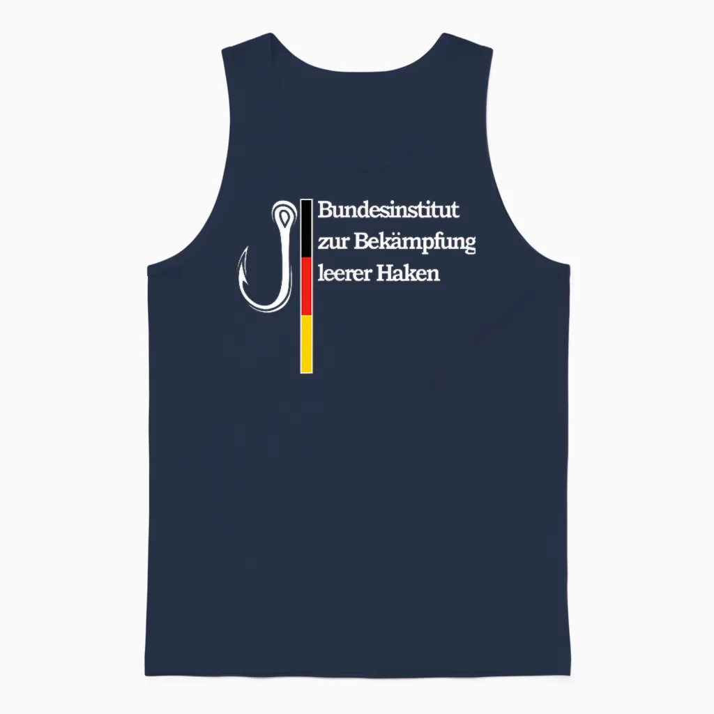 Bundesinstitut Zur Bekämpfung Leerer Haken Angelhaken Angler Unisex Tank Top in Navy