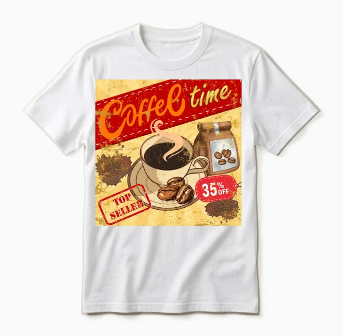 Vintage Retro Coffee Unisex T-Shirt - White