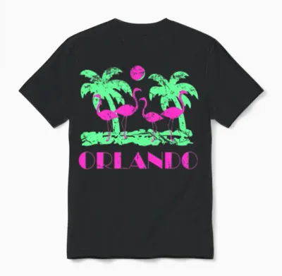 Retro Orlando Florida Unisex T-Shirt - Black