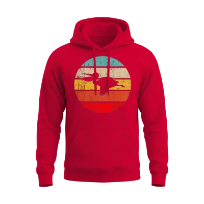 Pelican Retro Unisex Hoodie - Red