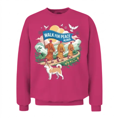 Walk for Peace Aloka Unisex Sweatshirt - Heliconia