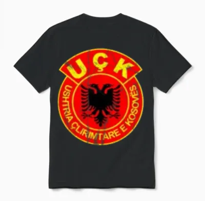 Kosovo Army Shirt Uck Uqk Albanian Eagle Unisex T-Shirt - Black