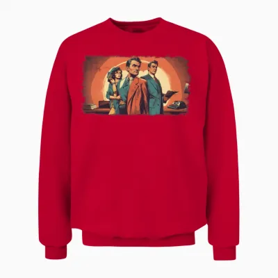 70's Retro Detectives Unisex Sweatshirt - Red
