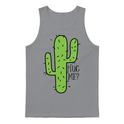 Funny Cactus Quote Unisex Tank Top - Sport Grey