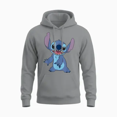 Disney Lilo & Stitch Simple Stitch Portrait Unisex Hoodie - Sport Grey