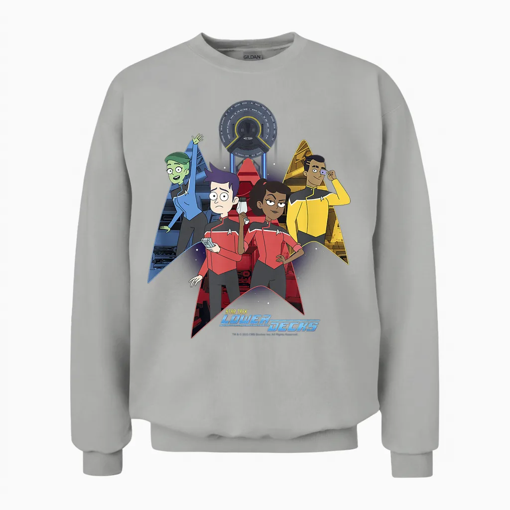 Star Trek: Lower Decks Delta Badge Group Unisex Sweatshirt in Ash