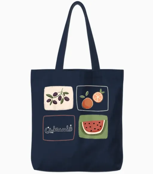 Palästina Oliven Wassermelone Orange Falasteen Palästinenser Tote Bags - Navy