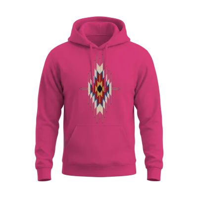 Native American Sunburst Unisex Hoodie - Heliconia