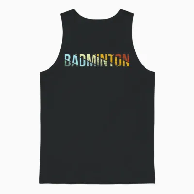 Badminton Retro Unisex Tank Top - Black
