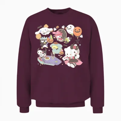 Sanrio Characters Costume Party Halloween Unisex Sweatshirt - Maroon
