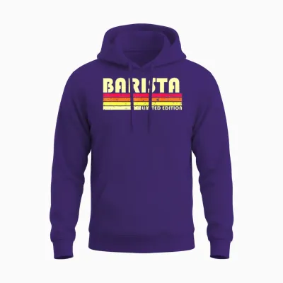 Barista Funny Job Title Profession Birthday Worker Unisex Hoodie - Purple