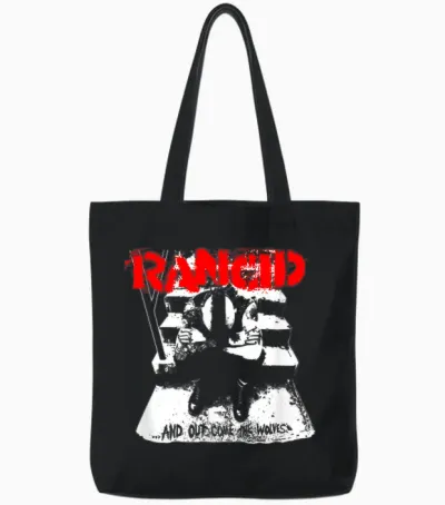Rancid - Official Merchandise - and Out Come the Wolves Tote Bags - Black
