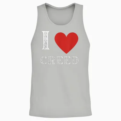 Vintage I Heart Creed First Name Personalized I Love Creed Unisex Tank Top - Ash