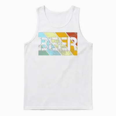 Beer Retro Unisex Tank Top - White