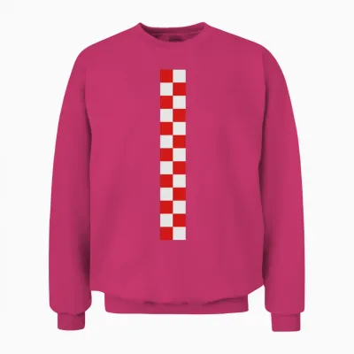 Croatia Sahovnica Arm Stripe Unisex Sweatshirt - Heliconia
