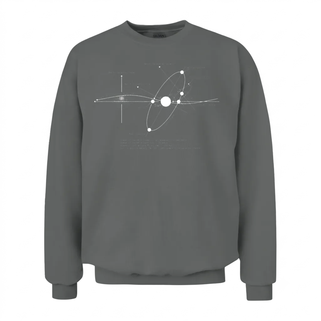 Solar Systems Diagram Astronomy Lover Unisex Sweatshirt - Graphite Heather