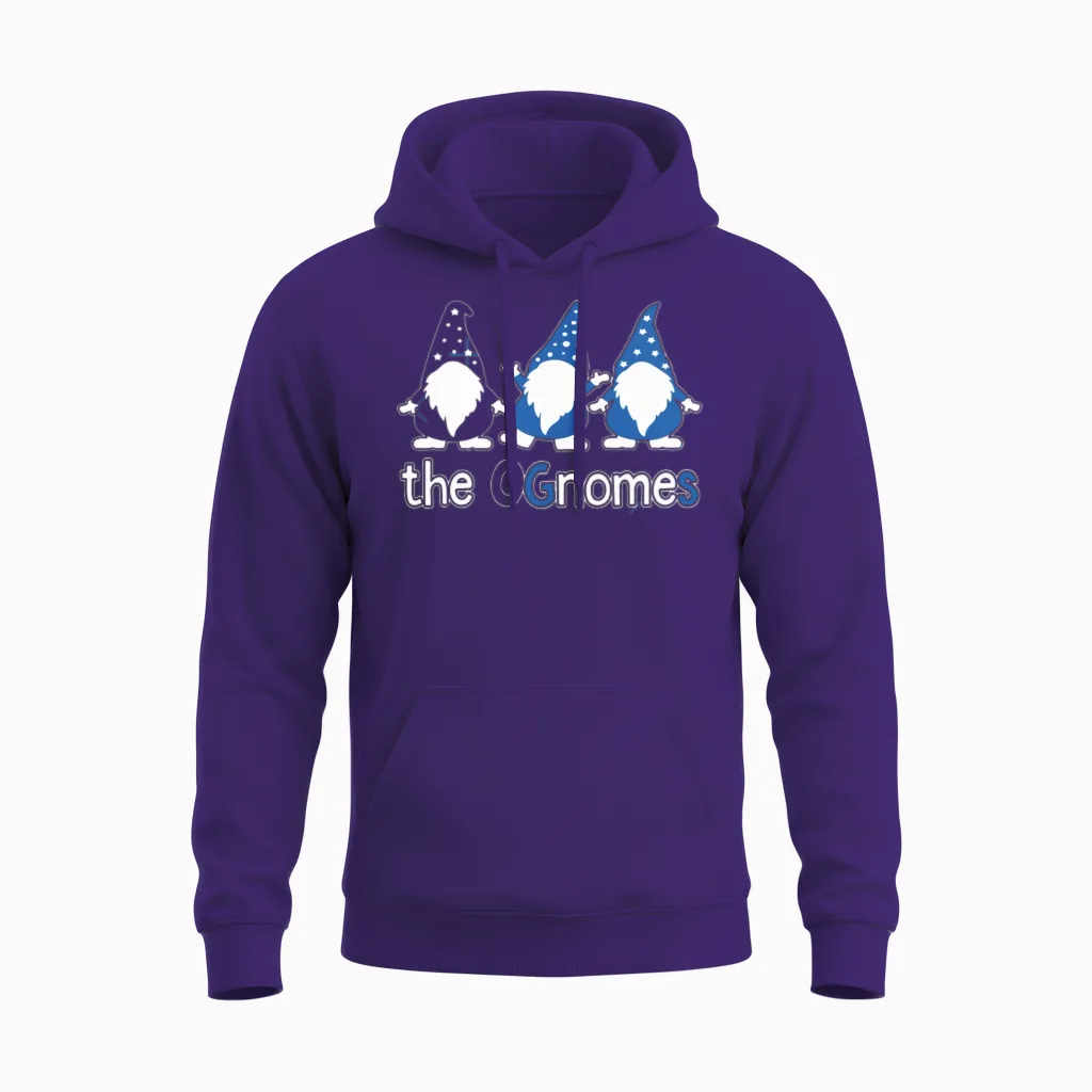 Gnomes the Ogs Funny Unisex Hoodie in Purple