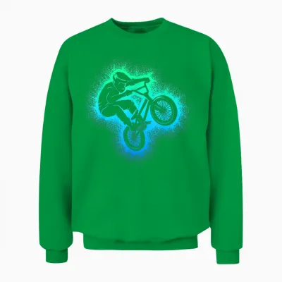 Bmx Kids Boys T-Shirt, Black, S Unisex Sweatshirt - Irish Green