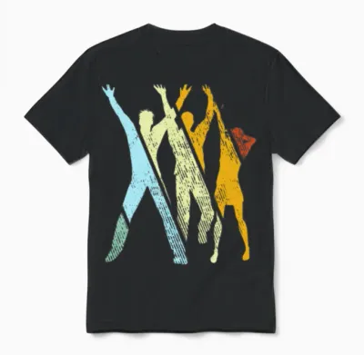 Dancing Retro Unisex T-Shirt - Black