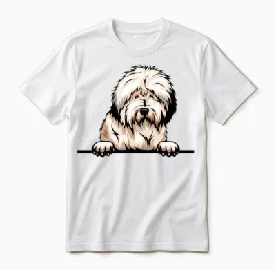 Bobtail Dog Unisex T-Shirt - White