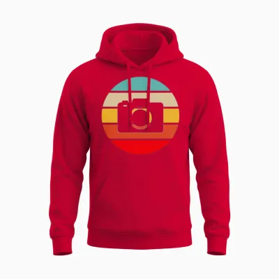 Photography Retro Unisex Hoodie - Red