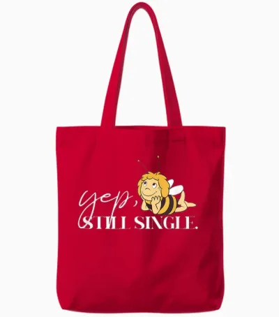 Maya the Bee Yeah Still Single Tote Bags - Red