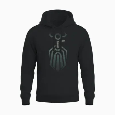 Odin God Asgard Nordic Viking Pagan Druid Eye Face Unisex Hoodie - Black