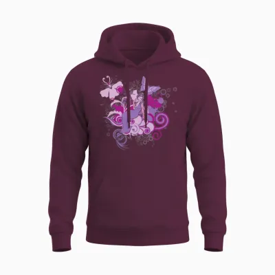 Retro Lady Copy Unisex Hoodie - Maroon