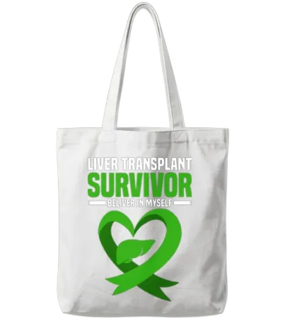 Liver Transplant Tote Bags - White