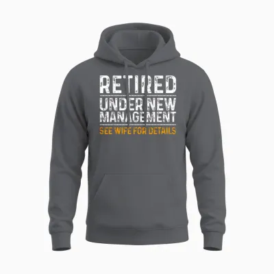Funny Retirement Party Men's T-Shirt - Dad Humor, Classic Fit, Short Sleeve - Black Unisex Hoodie - Charcoal