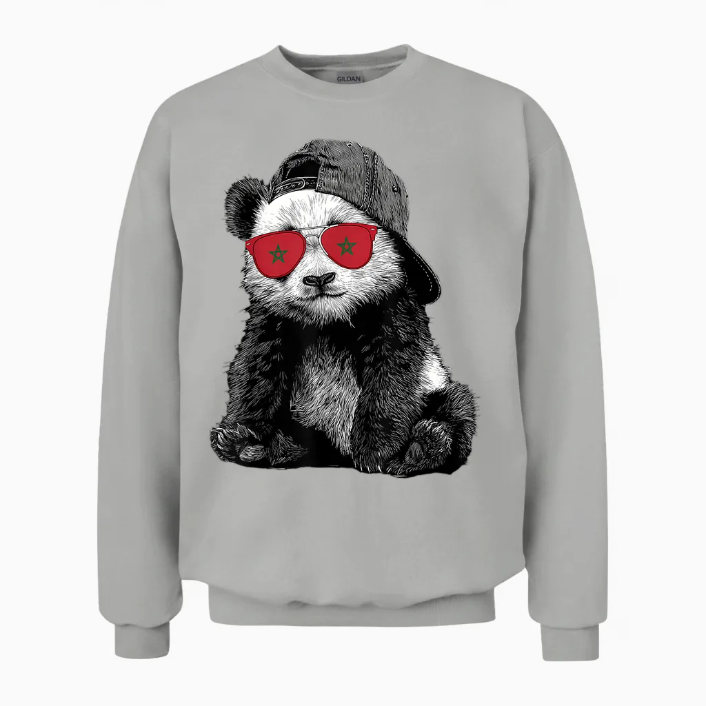 Maroc Roots Flah Marocaine Unisex Sweatshirt in Ash