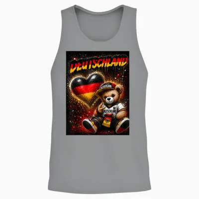 Deutschland T-Shirt Trikot Deutsche Flagge Germany Unisex Tank Top - Sport Grey