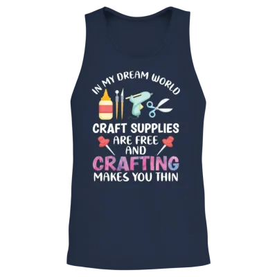Funny Crafting Funny Crafter Mom Unisex Tank Top - Navy