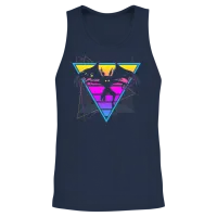 Mothman Cryptid Cryptozoology Retro Unisex Tank Top - Navy – 2