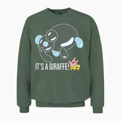 Spongebob & Patrick - It's a Giraffe! Unisex Sweatshirt - Military Green