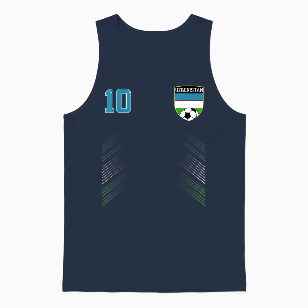 Usbekistan Pride Usbekistanische Flagge Liebhaber Unisex Tank Top in Navy