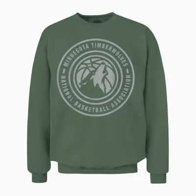 Nba - Logo Du Minnesota Timberwolves Unisex Sweatshirt - Military Green