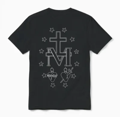 Miraculous Medal, Medal of Our Lady of Grace Unisex T-Shirt - Black