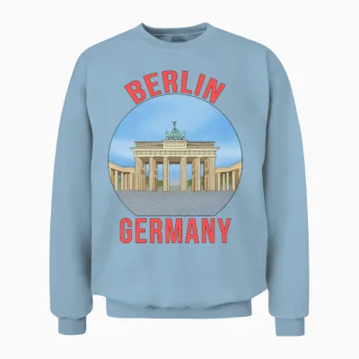 German City Berlin Unisex Sweatshirt - Light Blue
