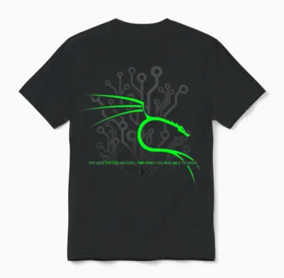 Backtrack Kali Linux with Dragon and Tagline Green Unisex T-Shirt - Black