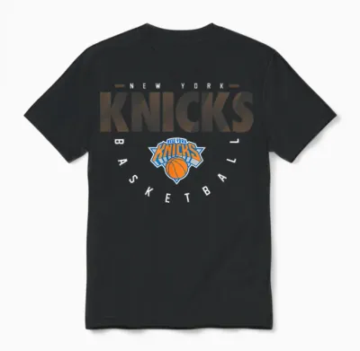 Nba-Offizieller New York Knicks in Scheiben Geschnitten Unisex T-Shirt - Black