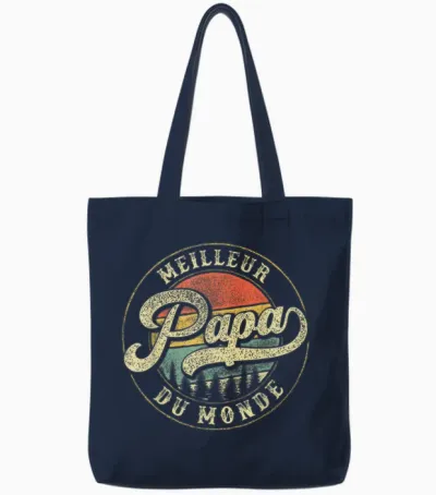 Best Dad in the World Gift for Father's Day Tote Bags - Navy