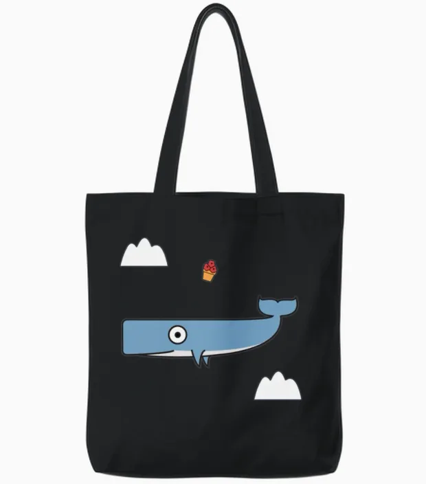 The Hitchhiker's Guide to the Galaxy Tote Bags in Black