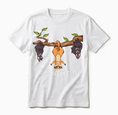 Be Different Erdmännchen Unisex T-Shirt - White