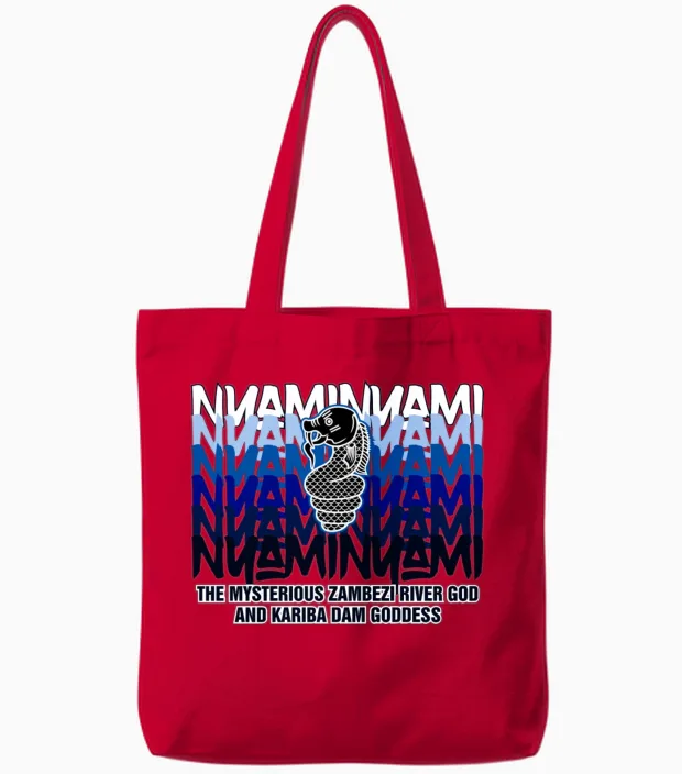 Nyaminyami Water Colors Tote Bags in Red