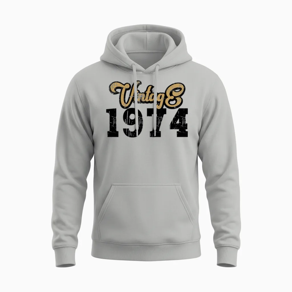 1974 Vintage Unisex Hoodie in Ash