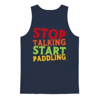 Kayaking Kayaker Canoeing Outdoor Water Kayak Unisex Tank Top - Navy – 1