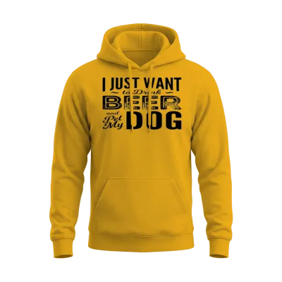 Funny Dog , Dog Dad , Mens Dog , Gift for Dog Love Unisex Hoodie - Gold