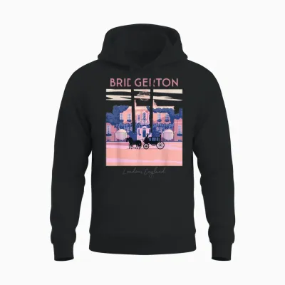 Bridgerton Modern Minimal Offiziell Lizenziert Unisex Hoodie - Black