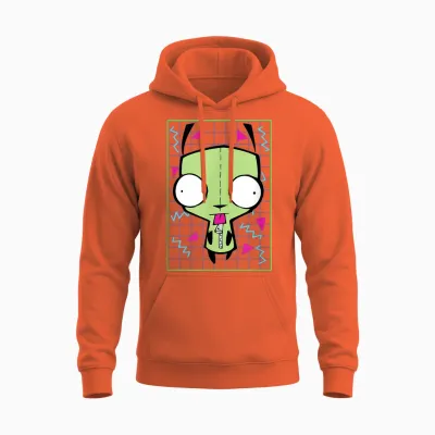 Invader Zim - Gir 90s Grid Unisex Hoodie - Orange